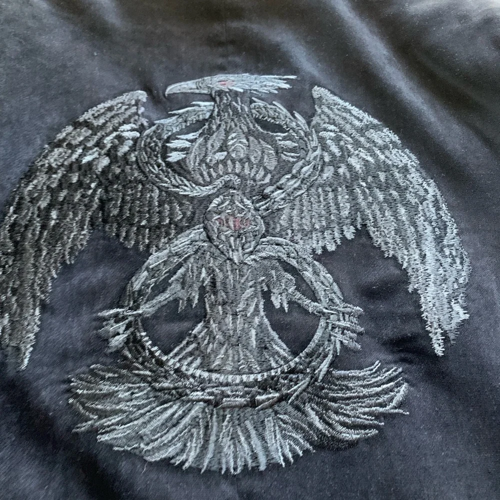 KDJ Black Blazer with Eagle Embroidery